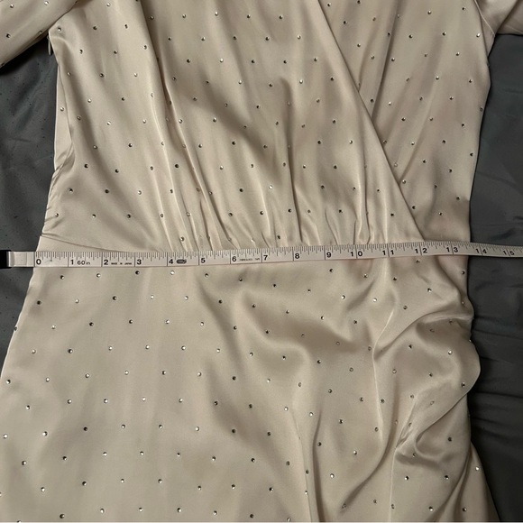 Generation Love Rafael Bone Satin Crystal Embellished Mini Dress NWT - Picture 8 of 9